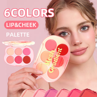 Lip & Cheek Palette - 6 Shades - Mesh Gradient