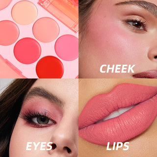 Lip & Cheek Palette - 6 Shades - Mesh Gradient